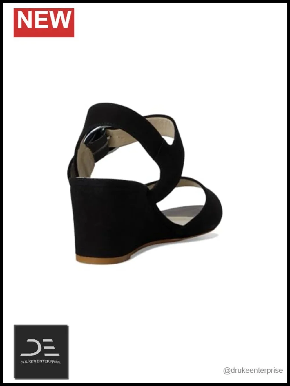SAS Carine Quarter Strap Wedge Sandals - Leather Ankle Strap Wedges